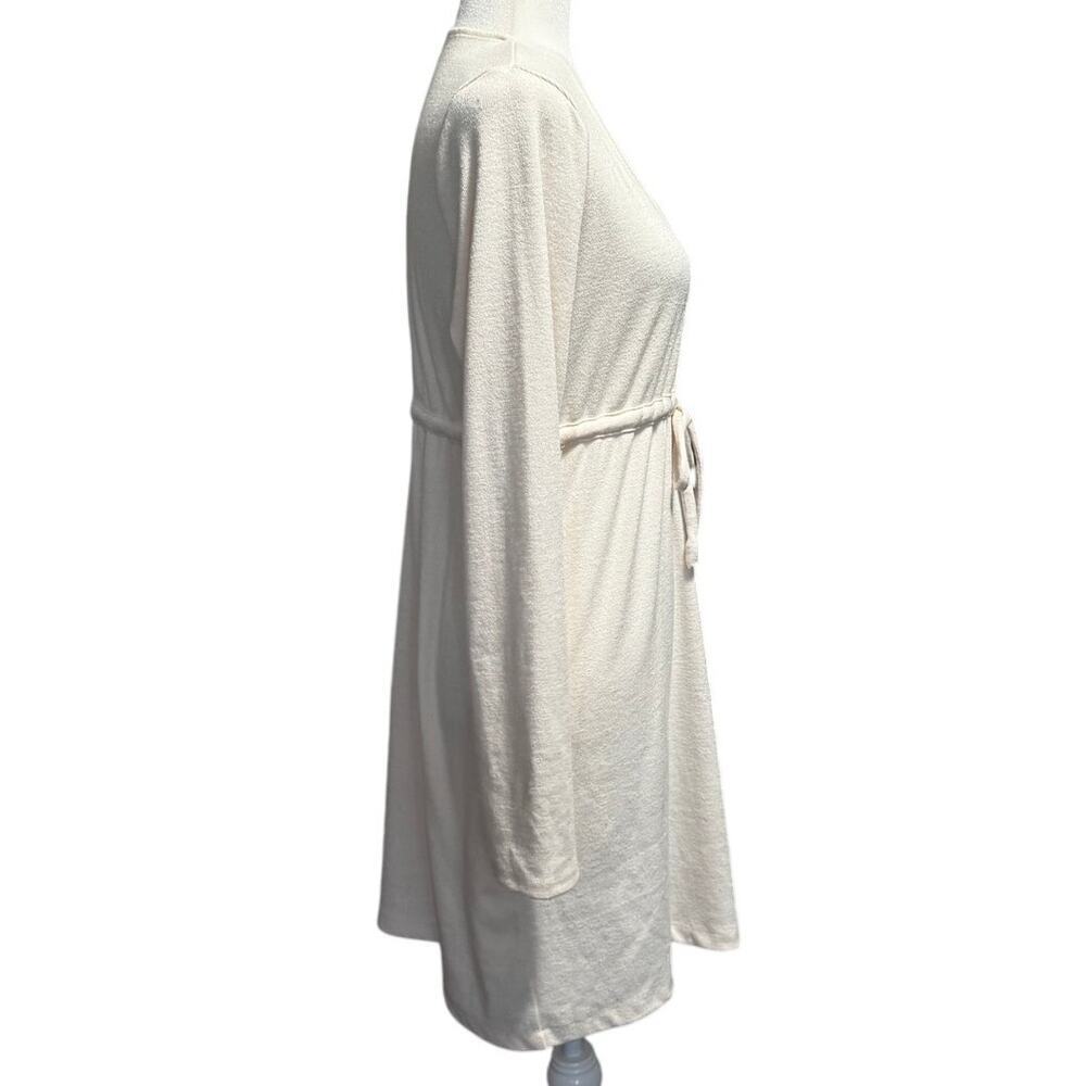 Reformation Karah Tie Dress Cream Long Sleeve Mini XL - Picture 4 of 5
